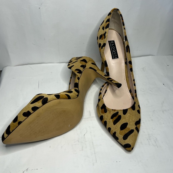ELOQUII Pointed-Toe Leopard print D'Orsay Stiletto Pump Size 10Wide